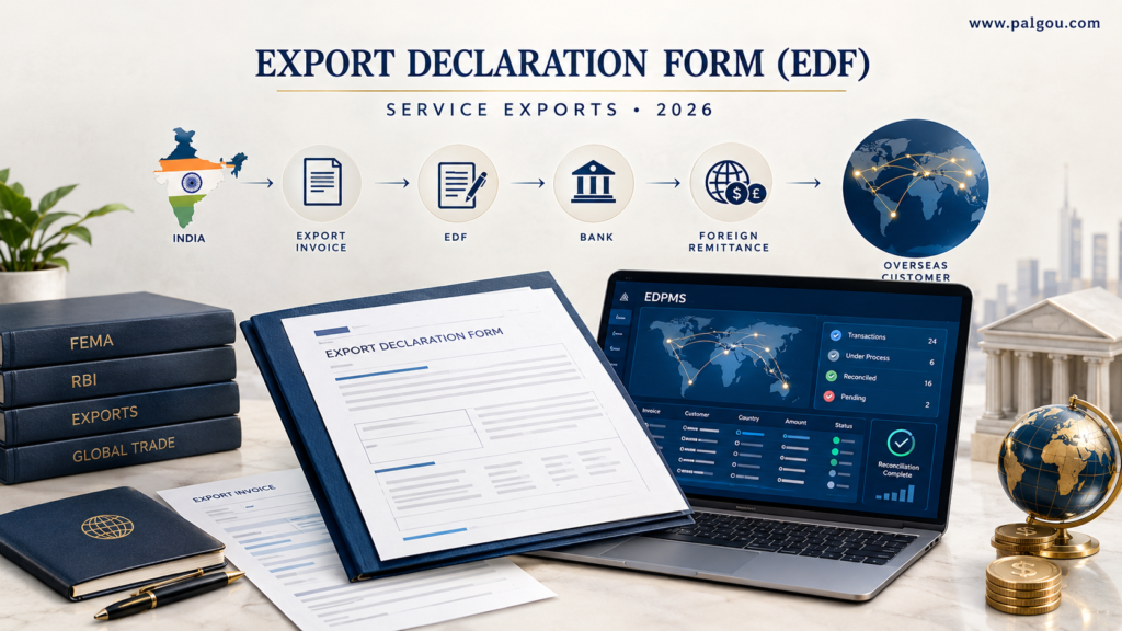 Export Declaration Form (EDF) for service exports under FEMA 2026